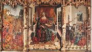 GALLEGO, Fernando Triptych of St Catherine  dfg